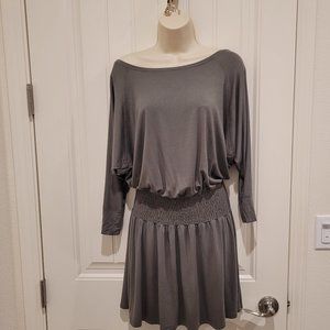 michael stars gathered elastic waist mini dress